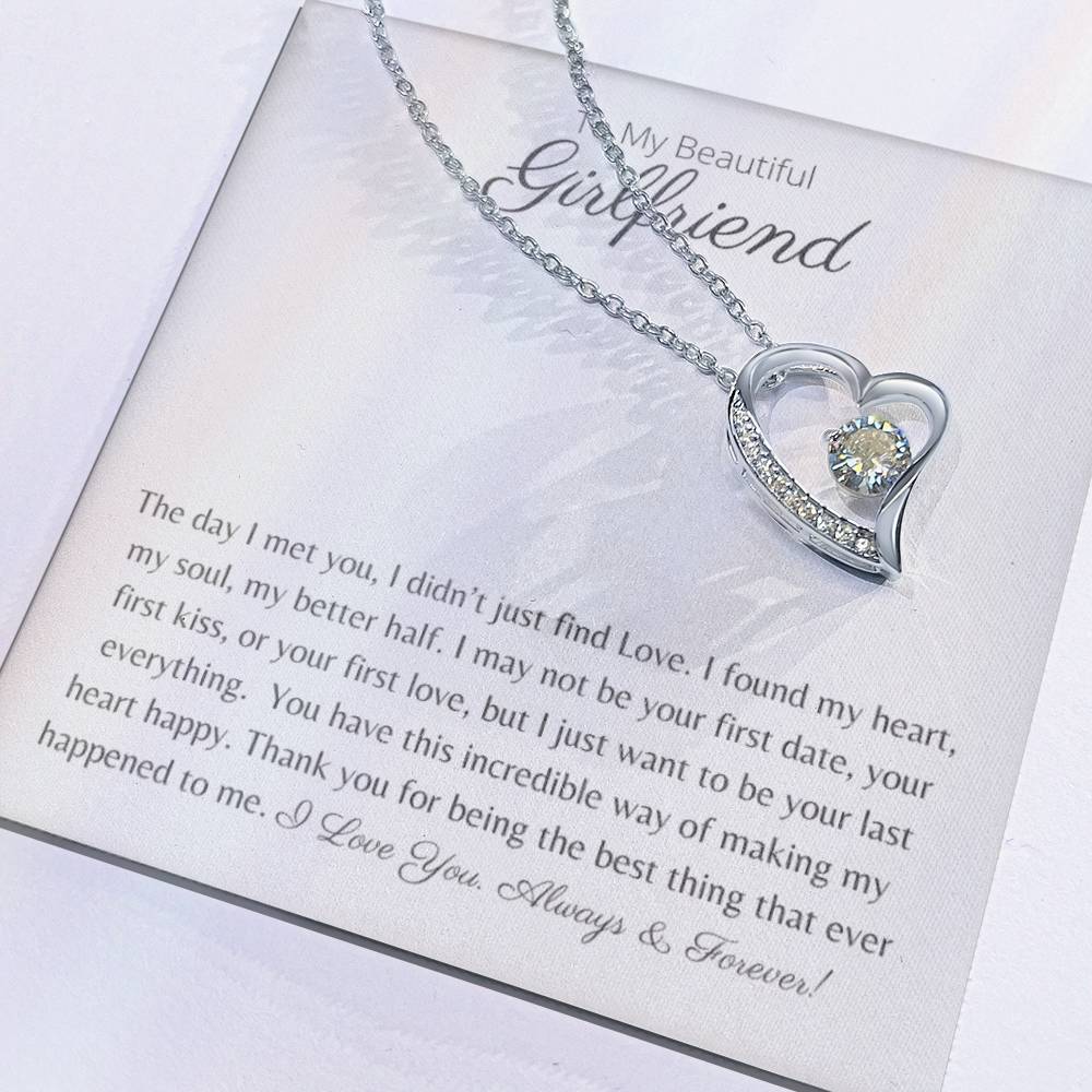 Gift for Girlfriend "I Love You Always And Forever" - Forever Love Heart Pendant Necklace