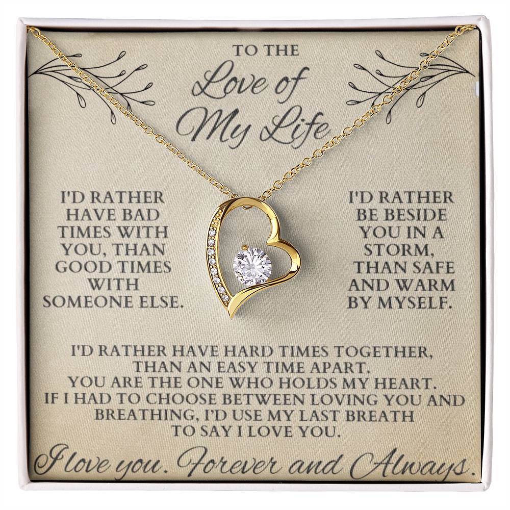 Gift for Wife "Last Breath To Say I Love You" Forever Love Necklace