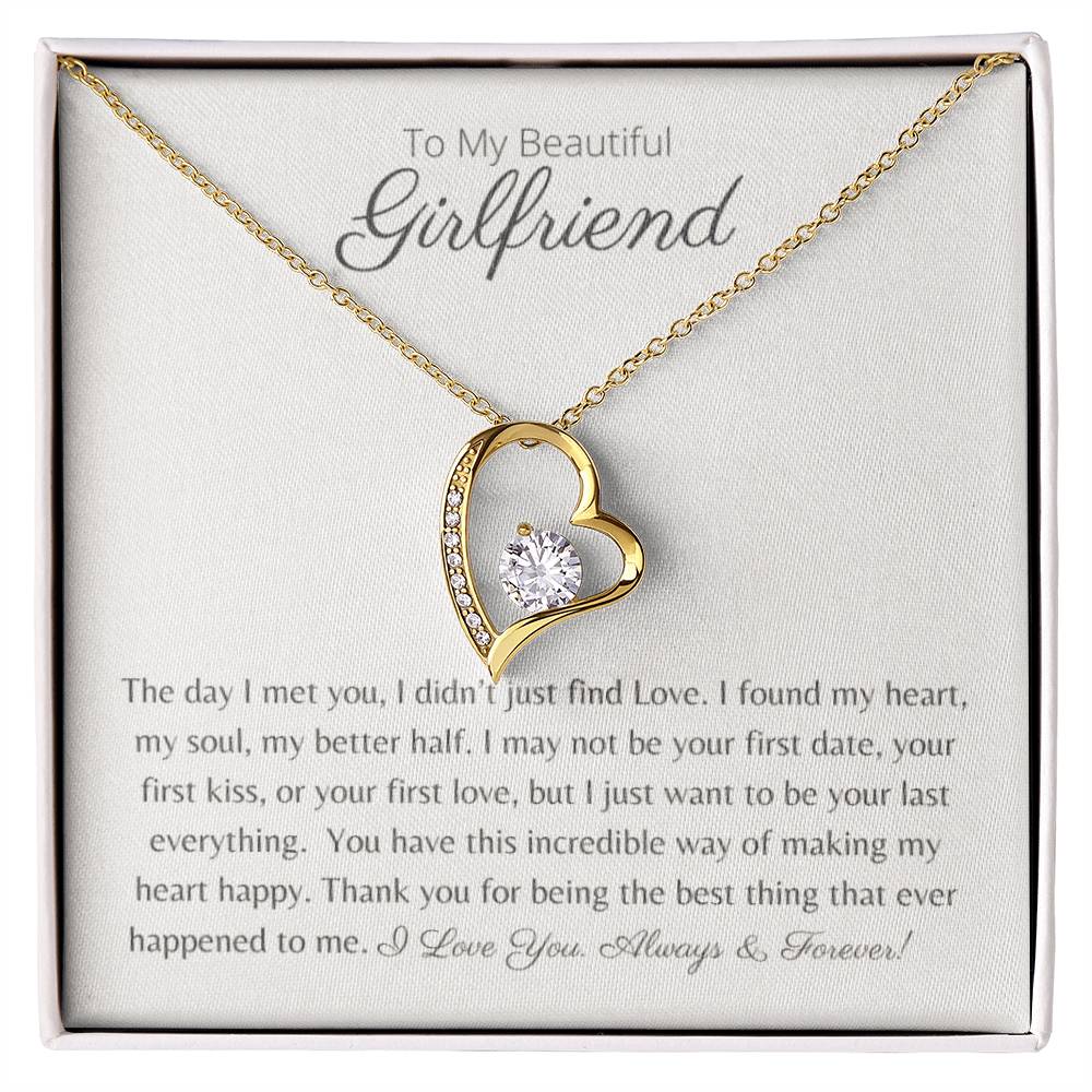 Gift for Girlfriend "I Love You Always And Forever" - Forever Love Heart Pendant Necklace