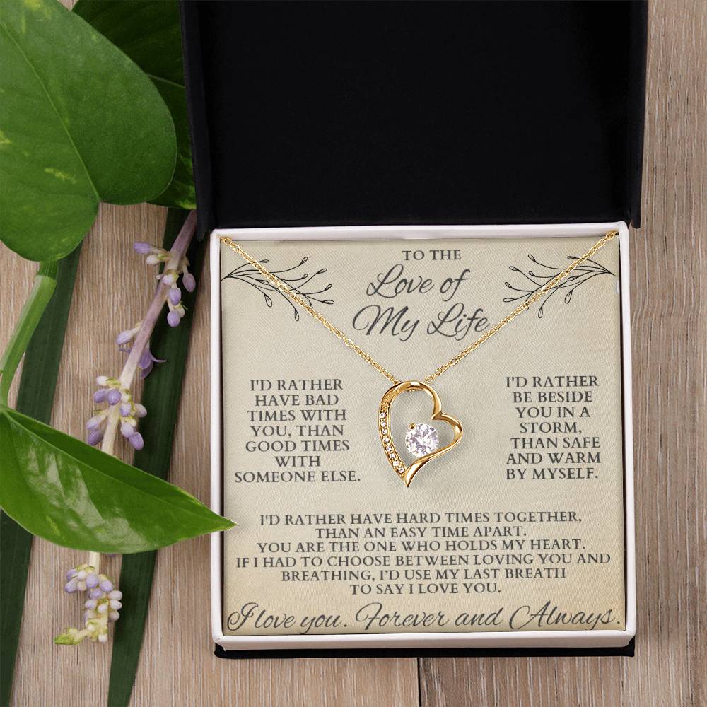 Gift for Wife "Last Breath To Say I Love You" Forever Love Necklace