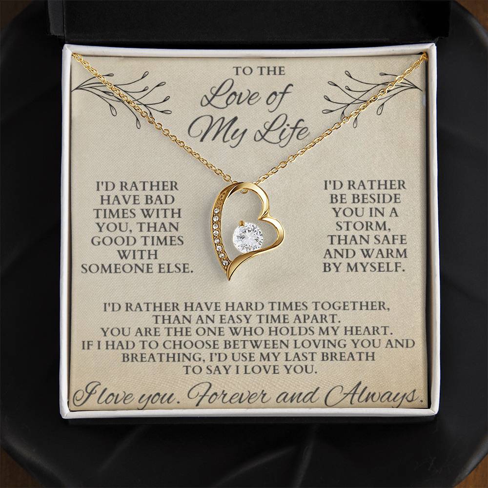 Gift for Wife "Last Breath To Say I Love You" Forever Love Necklace