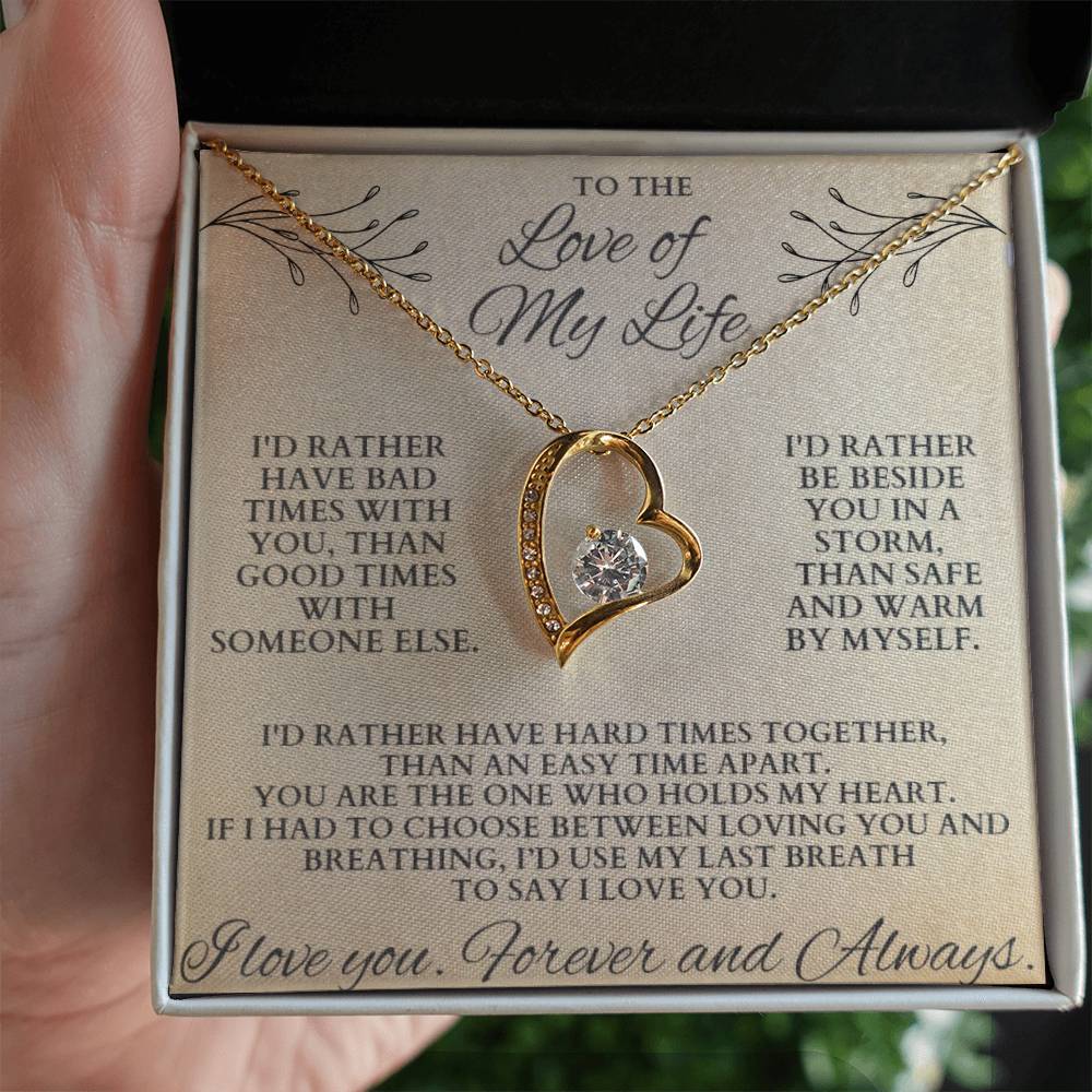 Gift for Wife "Last Breath To Say I Love You" Forever Love Necklace