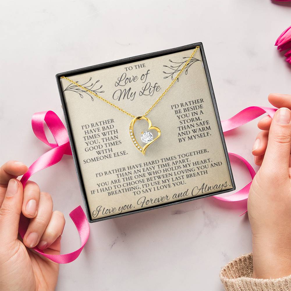 Gift for Wife "Last Breath To Say I Love You" Forever Love Necklace