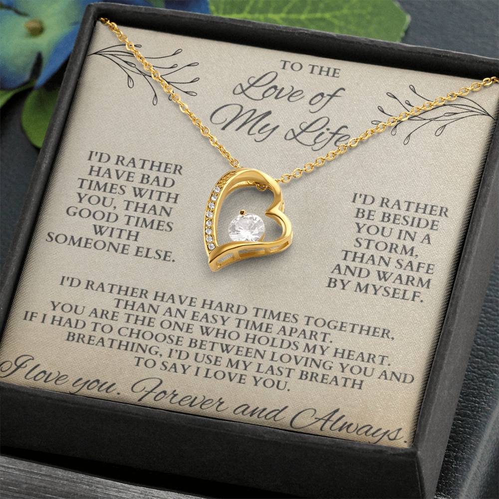 Gift for Wife "Last Breath To Say I Love You" Forever Love Necklace