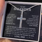 Gift for Daughter from Dad "I Love You Always" - Cross Pendant Necklace
