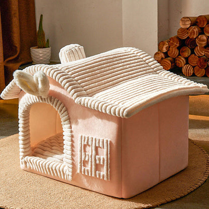 Fold-and-Go Small Dog/Cat House Kennel Bed