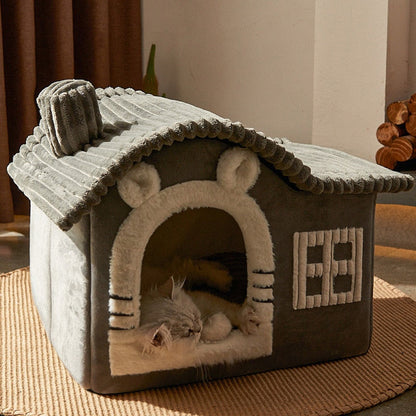 Fold-and-Go Small Dog/Cat House Kennel Bed