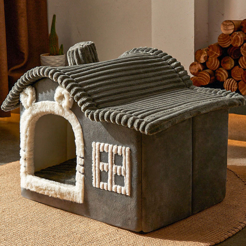 Fold-and-Go Small Dog/Cat House Kennel Bed