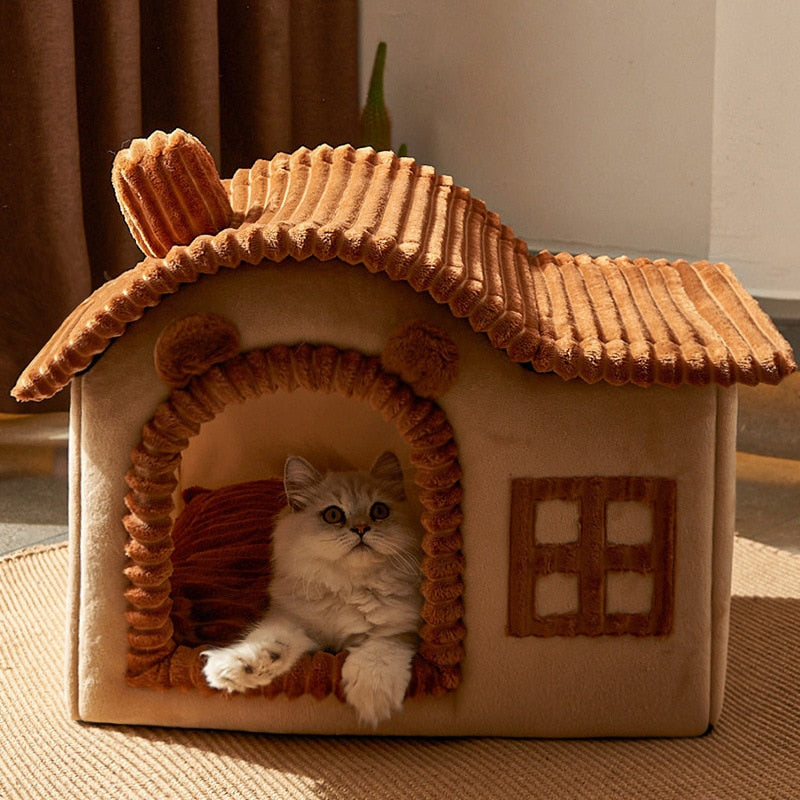 Fold-and-Go Small Dog/Cat House Kennel Bed