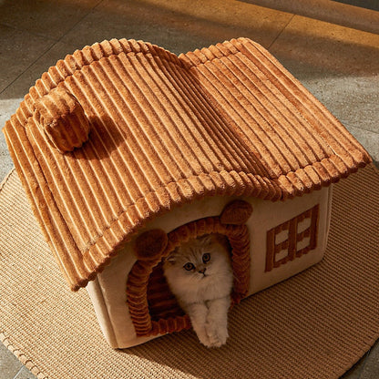 Fold-and-Go Small Dog/Cat House Kennel Bed