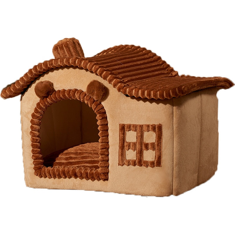 Fold-and-Go Small Dog/Cat House Kennel Bed