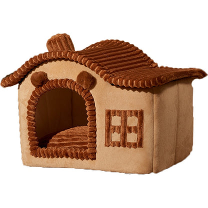 Fold-and-Go Small Dog/Cat House Kennel Bed