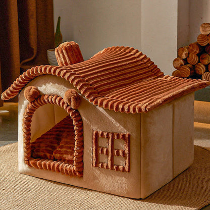 Fold-and-Go Small Dog/Cat House Kennel Bed